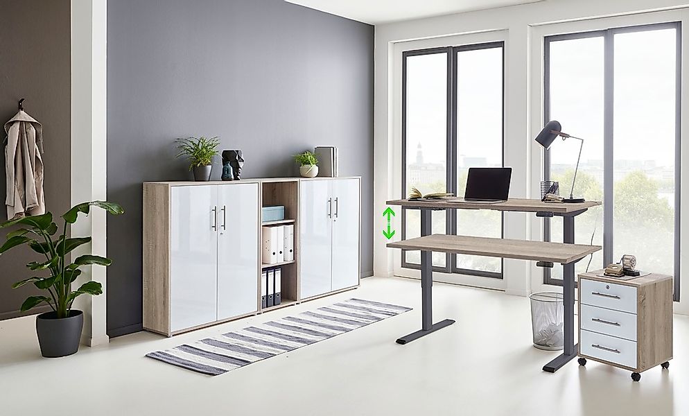 BMG Möbel Büromöbel-Set "Tabor", (Set, 5 tlg.), mit elektrisch höhenverstel günstig online kaufen