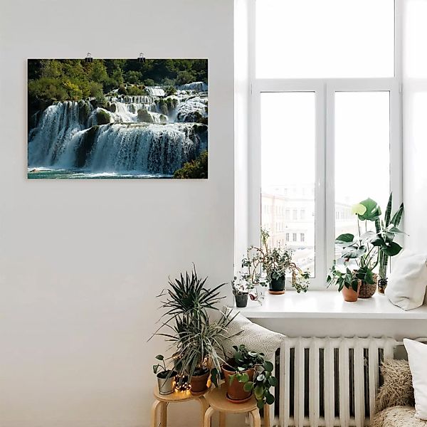 Artland Wandbild "Krka Wasserfälle", Gewässer, (1 St.), als Leinwandbild, P günstig online kaufen