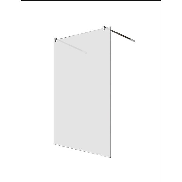 Glaszentrum Hagen 108x200cm Freistehende Dusche 2x Halter Satin günstig online kaufen