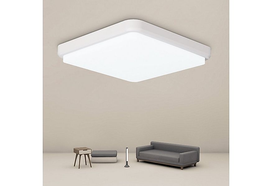 JDONG LED Deckenleuchte 36W Rund Deckenlampe Weiß / Holzmaserung, Deckenlam günstig online kaufen