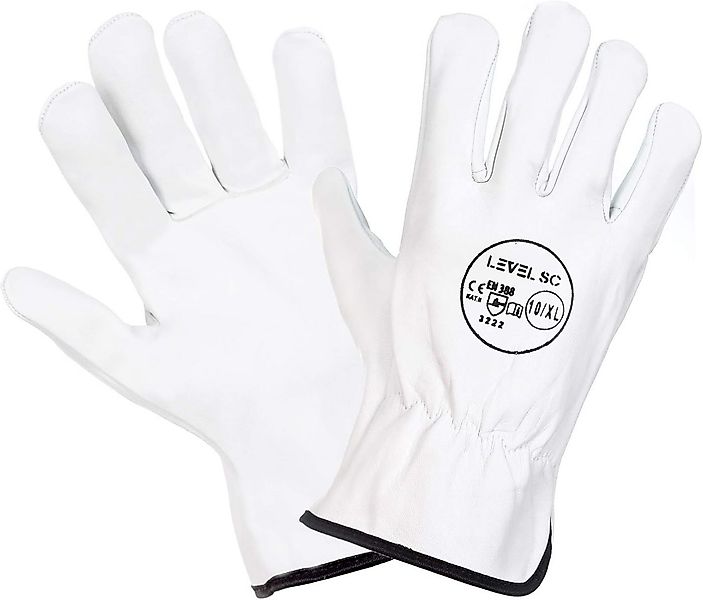 Level Arbeitshandschuhe 1 Paar Ziegenleder Montage Arbeitshandschuhe Schutz günstig online kaufen