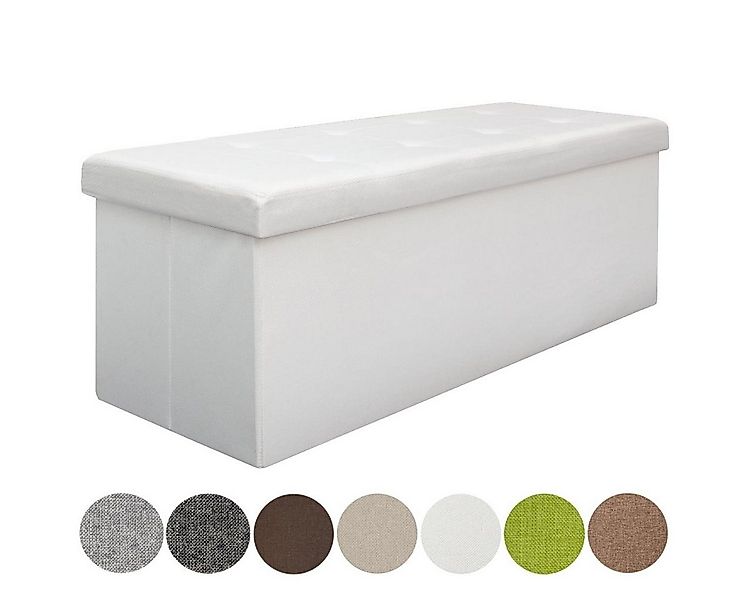 DuneDesign Sitzbank mit Stauraum - 110x38x38 Polsterbank mit Aufbewahrungsb günstig online kaufen