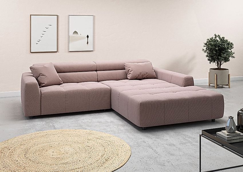 3C Candy Ecksofa "Denver auch mit Cord- und Easy care-Bezug, Kopfteilverste günstig online kaufen