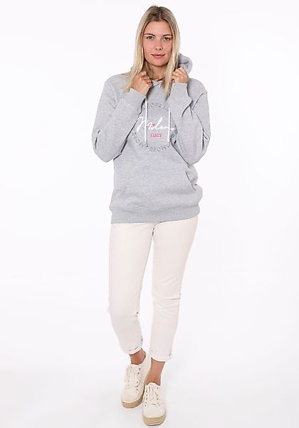Zwillingsherz Kapuzensweatshirt mit "Amore"-Schriftzug und Herzchen günstig online kaufen