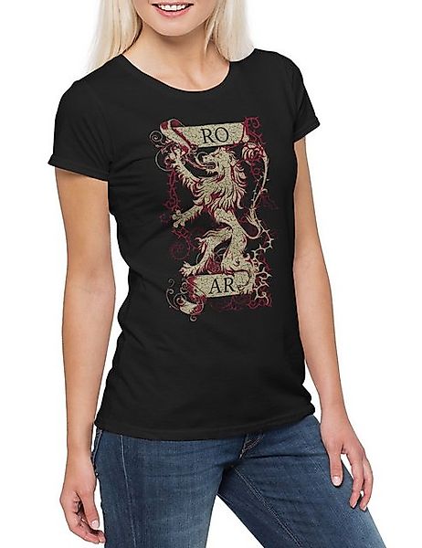 Urban Backwoods Print-Shirt Roar Lion Damen T-Shirt Game Löwe Lion Of King günstig online kaufen