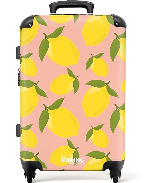NoBoringSuitcases.com© Hartschalen-Trolley Pastellorange mit Zitronen 67 günstig online kaufen