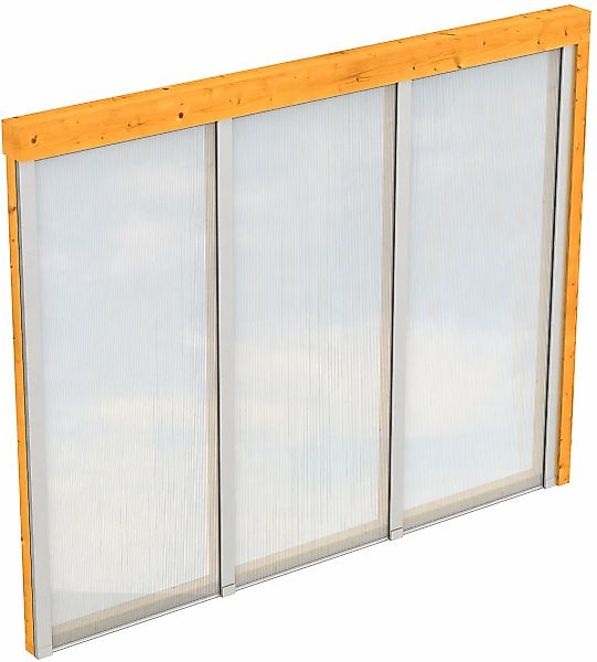 Skanholz Carport-Seitenwand m. Polycarbonat, Wandanbau günstig online kaufen