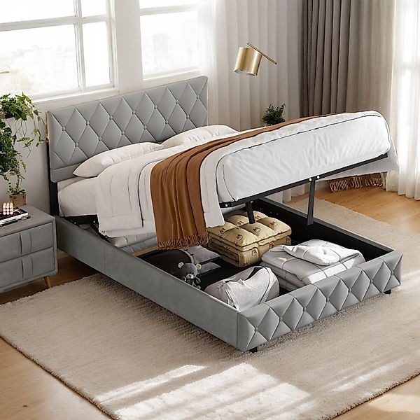 MODFU Polsterbett Funktionsbett Stauraumbett (Strapazierfähig und günstig online kaufen