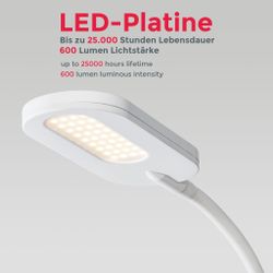 B.K.Licht Stehlampe Weiß 8W 600lm 3000K günstig online kaufen