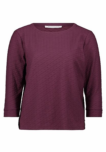 Betty&Co 3/4-Arm-Shirt "Betty & Co Damen Strukturshirt mit Rundhalsausschni günstig online kaufen
