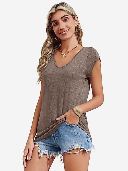 Imily Bela T-Shirt Damen Lässige Basic Tops mit lockerer Passform (Packung, günstig online kaufen