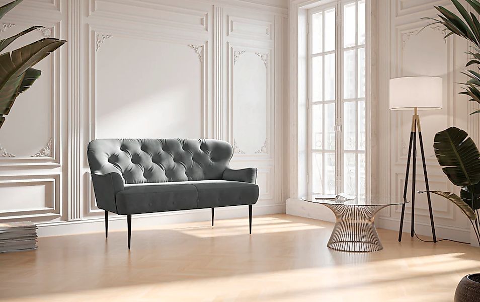 Home affaire 2-Sitzer "Amber" mit Knopfheftung,in verschieden Stoffarten günstig online kaufen