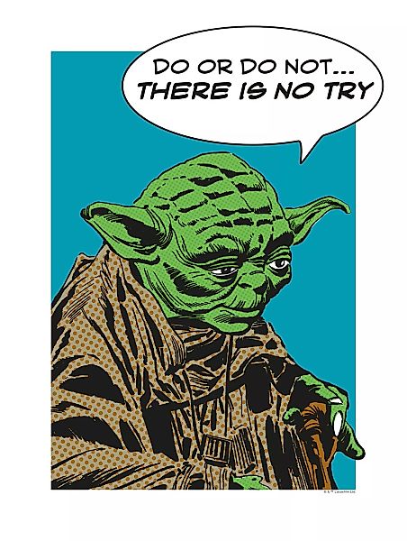 Disney Poster Star Wars Yoda Multicolor 30 x 40 cm 611679 günstig online kaufen