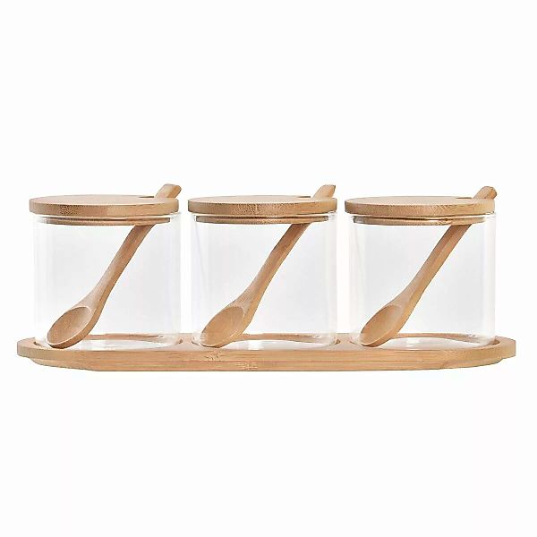 Zuckerdose Dkd Home Decor Grundlegend Bambus Borosilikatglas (29 X 10 X 10 günstig online kaufen