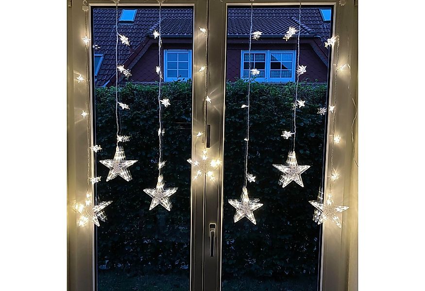 BONETTI LED-Lichtervorhang LED Sternenvorhang für Innen und Außen, mit 137 günstig online kaufen
