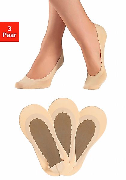 LASCANA Feinfüßlinge Packung, 3 Stk. tlg. nicht auftragend, mit Baumwollsoh günstig online kaufen