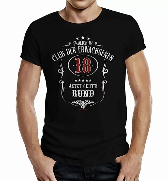 RAHMENLOS® T-Shirt als Geschenk zum 18. Geburtstag - Endlich im Club der Er günstig online kaufen