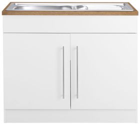 KOCHSTATION Spülenschrank "KS-Samos" 100 cm breit, inkl. Einbauspüle günstig online kaufen