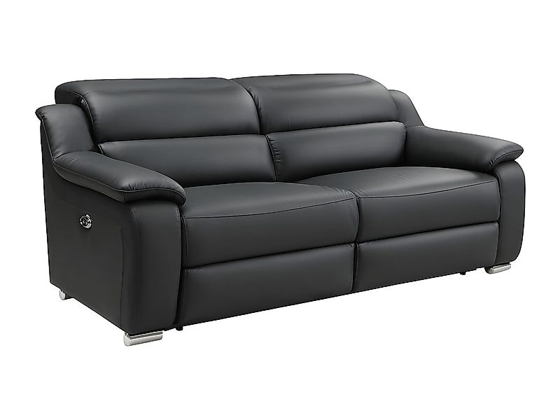 Relaxsofa elektrisch 3-Sitzer - Leder - Schwarz - ARENA III günstig online kaufen