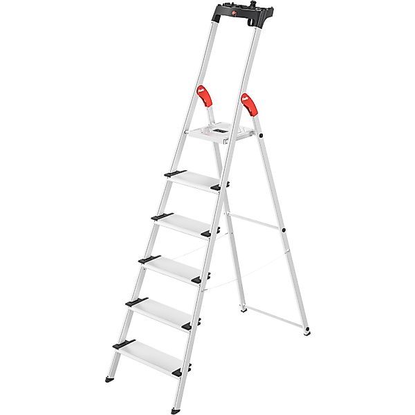 Hailo Alu-Haushaltsleiter XXL L80 Comfortline 6-stufig günstig online kaufen