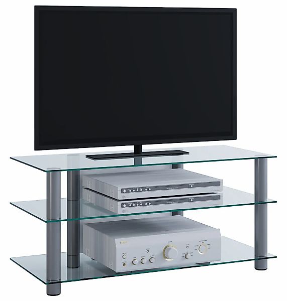 VCM TV-Board "TV Möbel Sideboard Fernseh Rack Alu Glas Netasa", (VCM Netasa günstig online kaufen