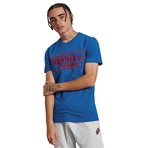 Superdry Core Logo Athletics Kurzarm T-shirt S Eagle Blue günstig online kaufen