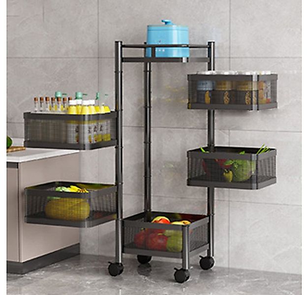 GarveeMore Küchenregal Universall multifunktionales Regal Küchenrollwagen, günstig online kaufen