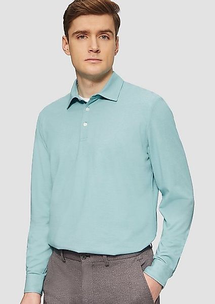 s.Oliver BLACK LABEL Langarmshirt Langärmeliges Poloshirt aus feinem Piqué günstig online kaufen