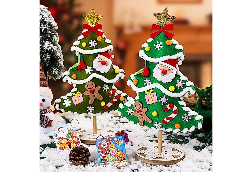 CLTYQ Dekoobjekt Weihnachtsbaum Bastelset Kinder,1 Stück Weihnachtsdeko Bas günstig online kaufen