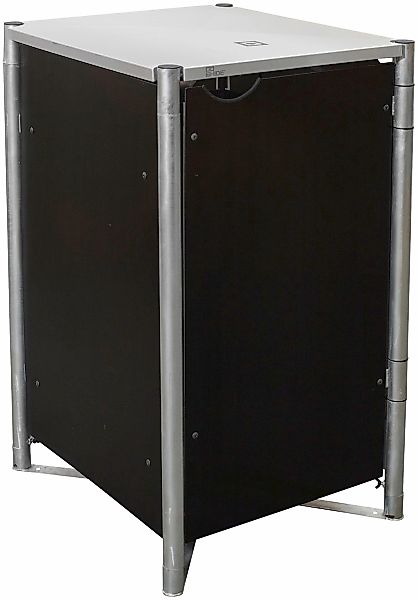 Hide Mülltonnenbox Kunststoff 81 cm x 70 cm x 116 cm Schwarz günstig online kaufen