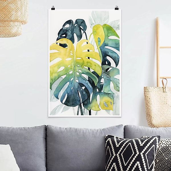 Poster - Hochformat Tropisches Blattwerk - Monstera günstig online kaufen