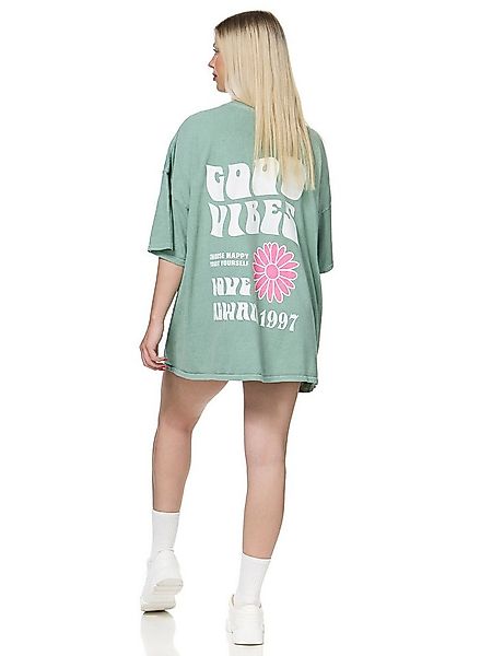Worldclassca T-Shirt Worldclassca Oversized Print GOOD VIBES T-Shirt lang S günstig online kaufen