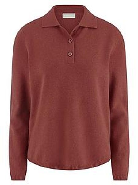 Polo-Pullover aus 100% Kaschmir include orange günstig online kaufen