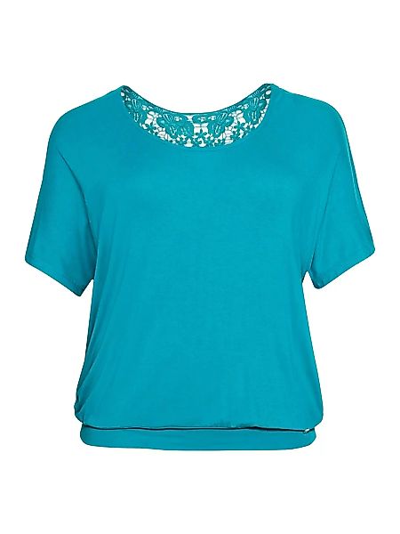 Sheego T-Shirt "Große Größen", mit Häkeleinsatz und elastischem Bund günstig online kaufen