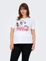 ONLY CARMAKOMA Kurzarmshirt CARCOCA COLA XMAS günstig online kaufen
