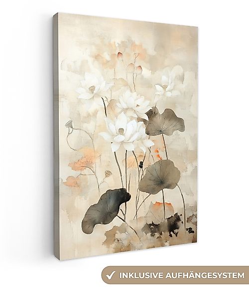 OneMillionCanvasses® Leinwandbild Blumen - Japandi - günstig online kaufen