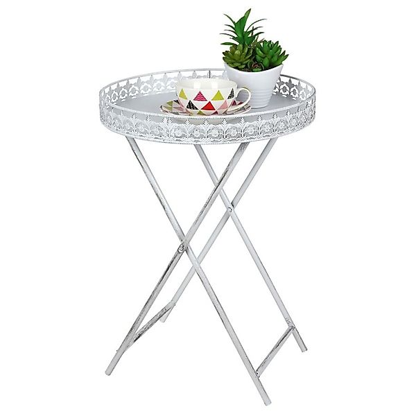 BURI Gartentisch Tablett-Tisch 40cm Klapptisch Serviertablett günstig online kaufen