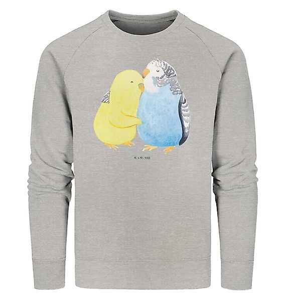 Mr. & Mrs. Panda Longpullover Wellensittich Liebe Größe XS - Heather Grey - günstig online kaufen