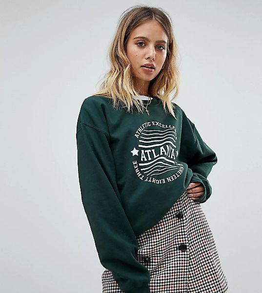 Daisy Street – Atlanta – Sweatshirt-Grün günstig online kaufen