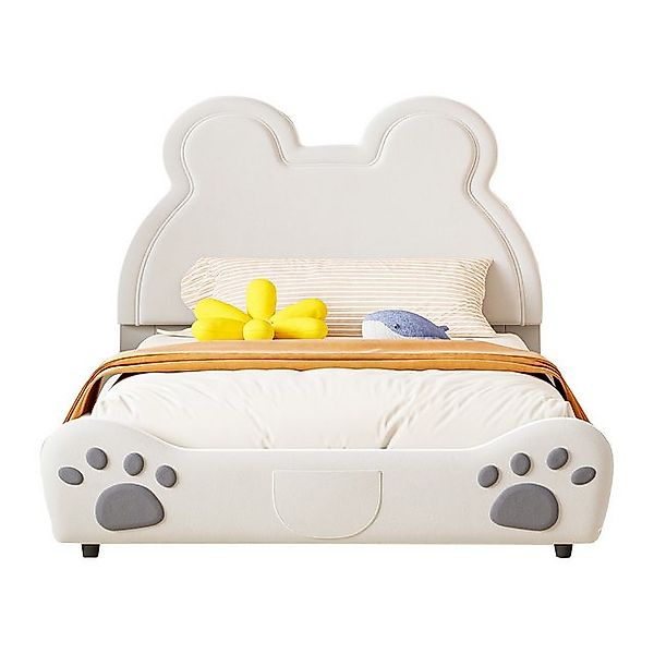 Flieks Polsterbett, Bärenform Kinderbett Doppelbett 140x200cm günstig online kaufen