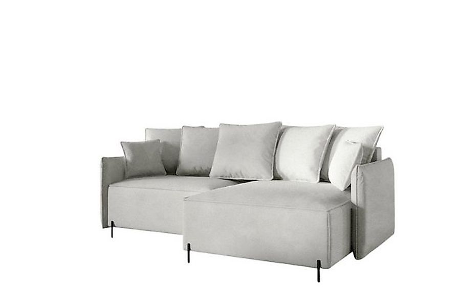 Fun Möbel Ecksofa Schlafsofa Sofa BETTO in Stoff Now or Never, Ottomane Lin günstig online kaufen