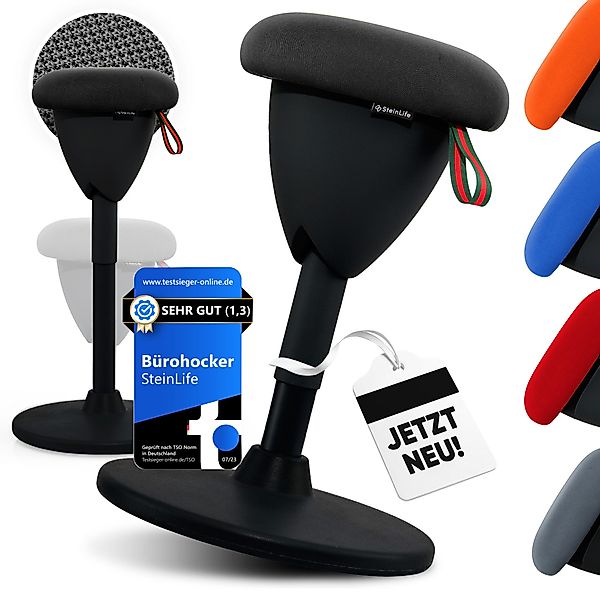 Steinlife Arbeitshocker Ergonomisch [TESTSIEGER] Bürohocker Höhenverstellba günstig online kaufen