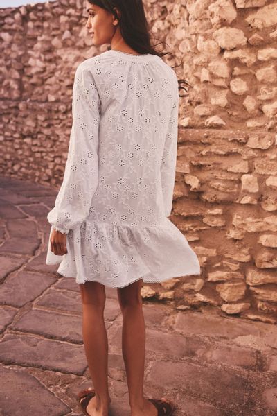Next Minikleid Langärmeliges, gestuftes 3D Cornelli günstig online kaufen