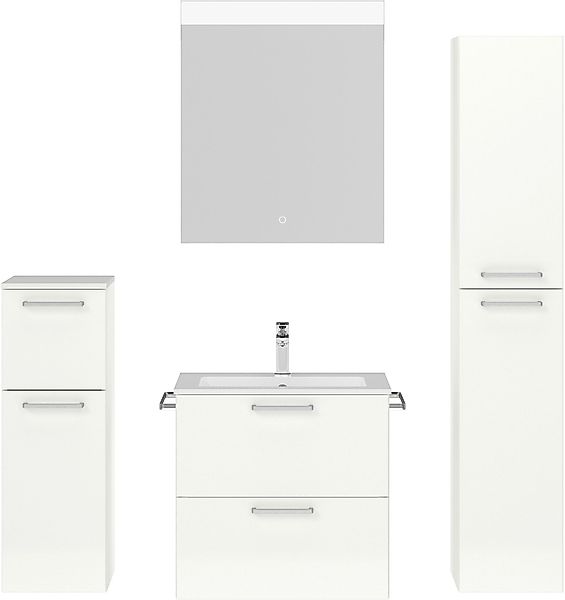 nobilia Badmöbel-Set "Tolvina", (4 St., vormontiert, mit Soft-Close), Hochg günstig online kaufen