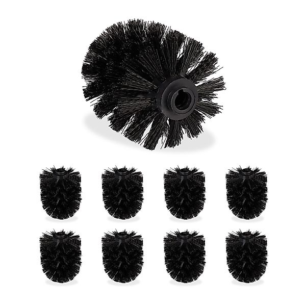 relaxdays Toilettenpapierhalter Klobürste Ersatzbürstenkopf 9er Set, günstig online kaufen