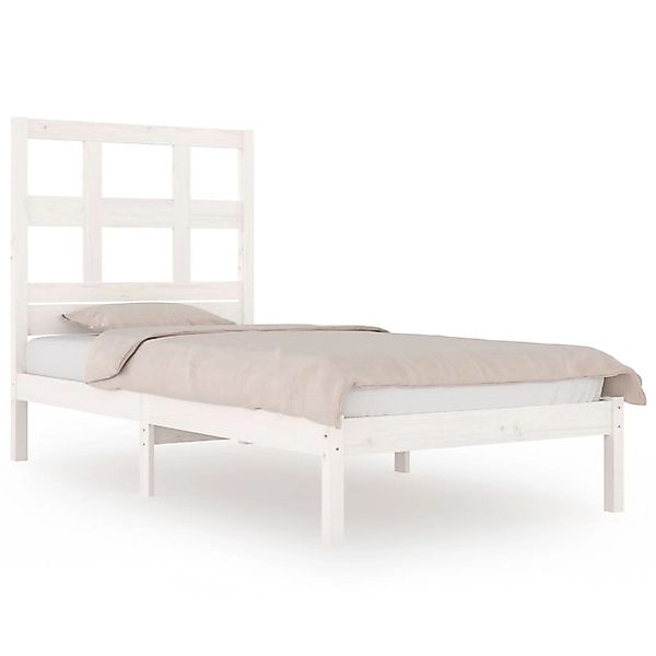 vidaXL Massivholzbett Weiß Kiefer 90x190 cm 3FT Single1083786 günstig online kaufen