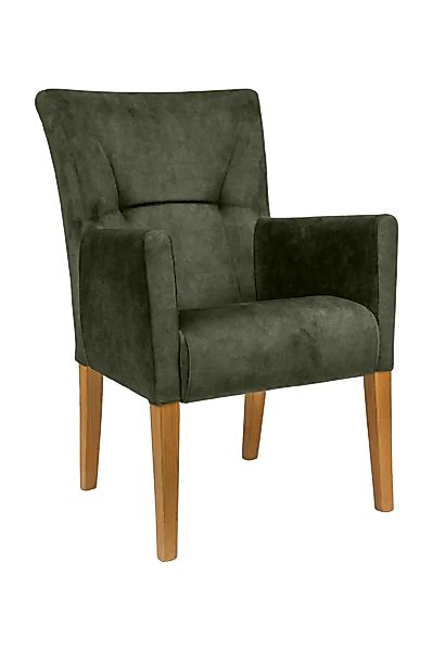 Home affaire Armlehnstuhl »King« () Esszimmerstuhl mit Knopfheftung günstig online kaufen