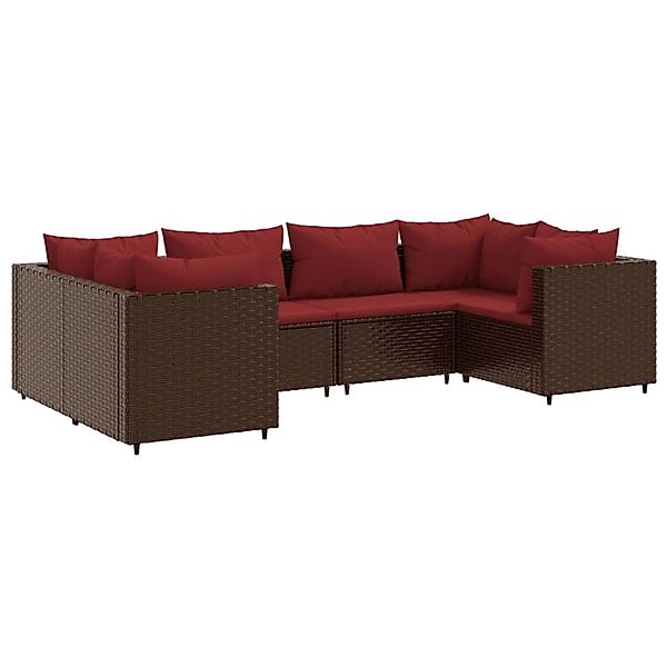 vidaXL Gartenlounge-Set 6-tlg. Garten-Lounge-Set mit Kissen günstig online kaufen