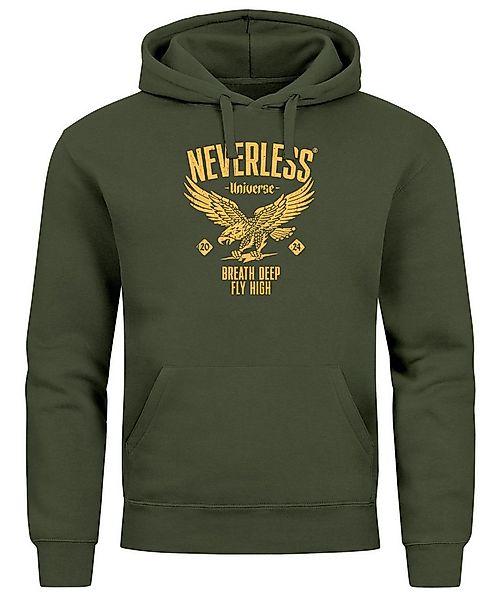 Neverless Hoodie Hoodie Herren Adler Eagle Print Retro Aufdruck Vintage Des günstig online kaufen