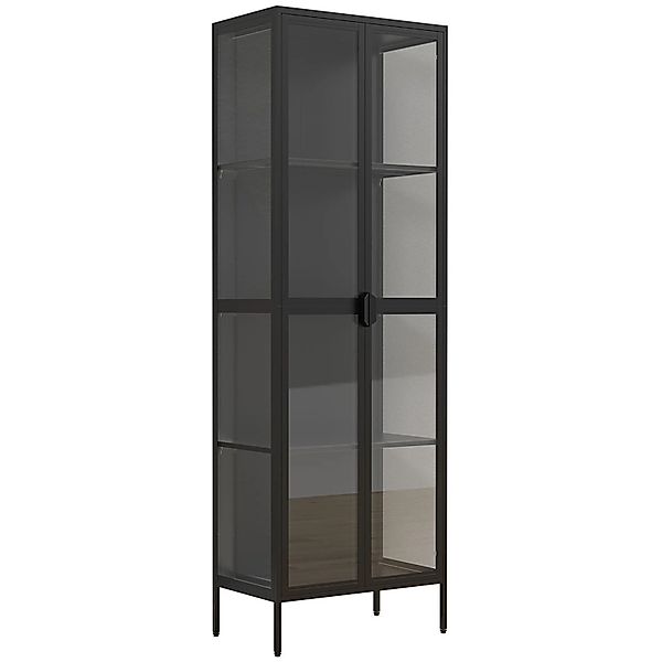 ebuy24 FlokaXXL Vitrinenschrank 2 Türen Schwarz günstig online kaufen
